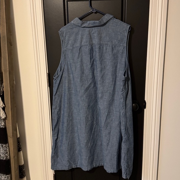 Sleeveless Chambray Dress - Picture 2 of 3